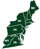 Northeastern U.S. map